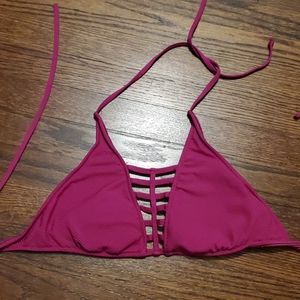Mossimo magenta string bikini top